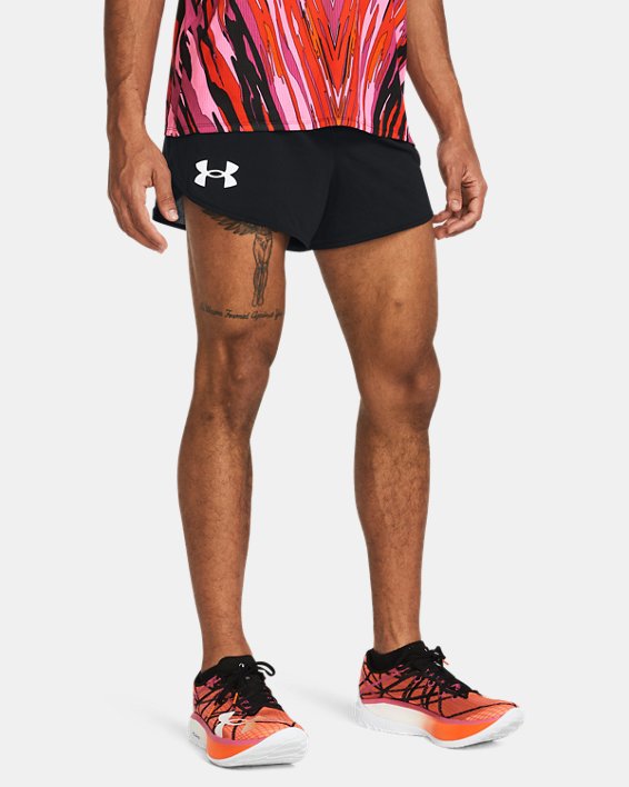 Short UA Pro Runner Split pour homme, Black, pdpMainDesktop image number 0